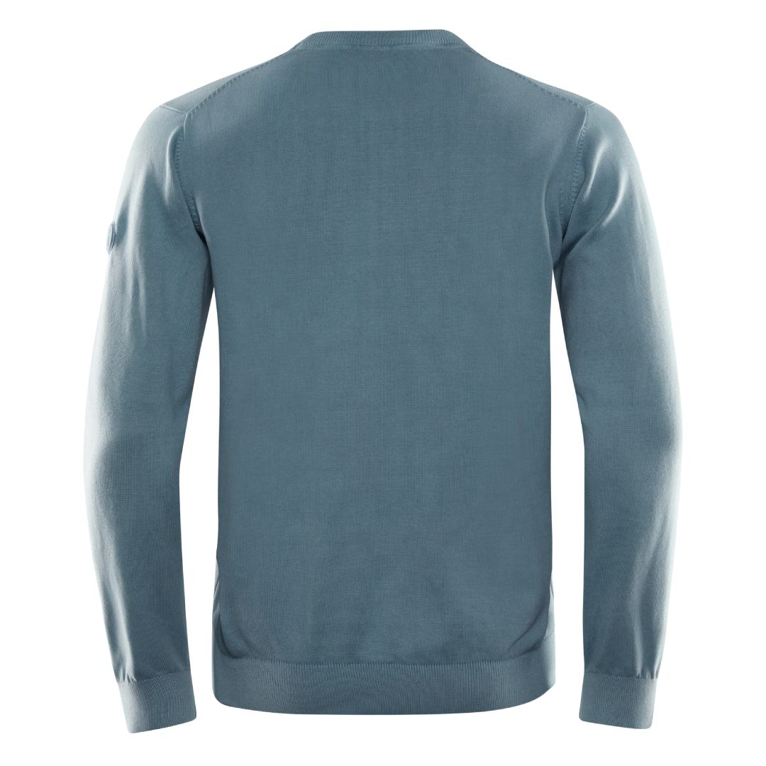 Bowman Knitted Crew Neck - Aurora Blue