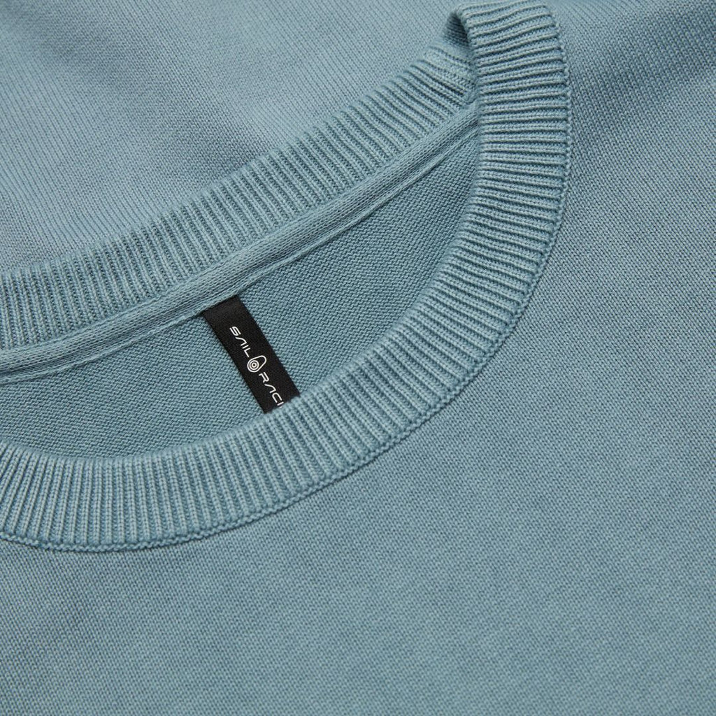 Bowman Knitted Crew Neck - Aurora Blue