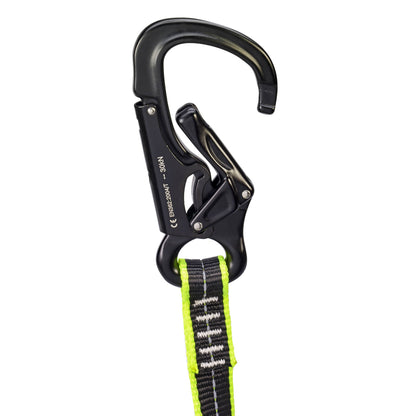 Elastic tether 1 aluminium safety hook