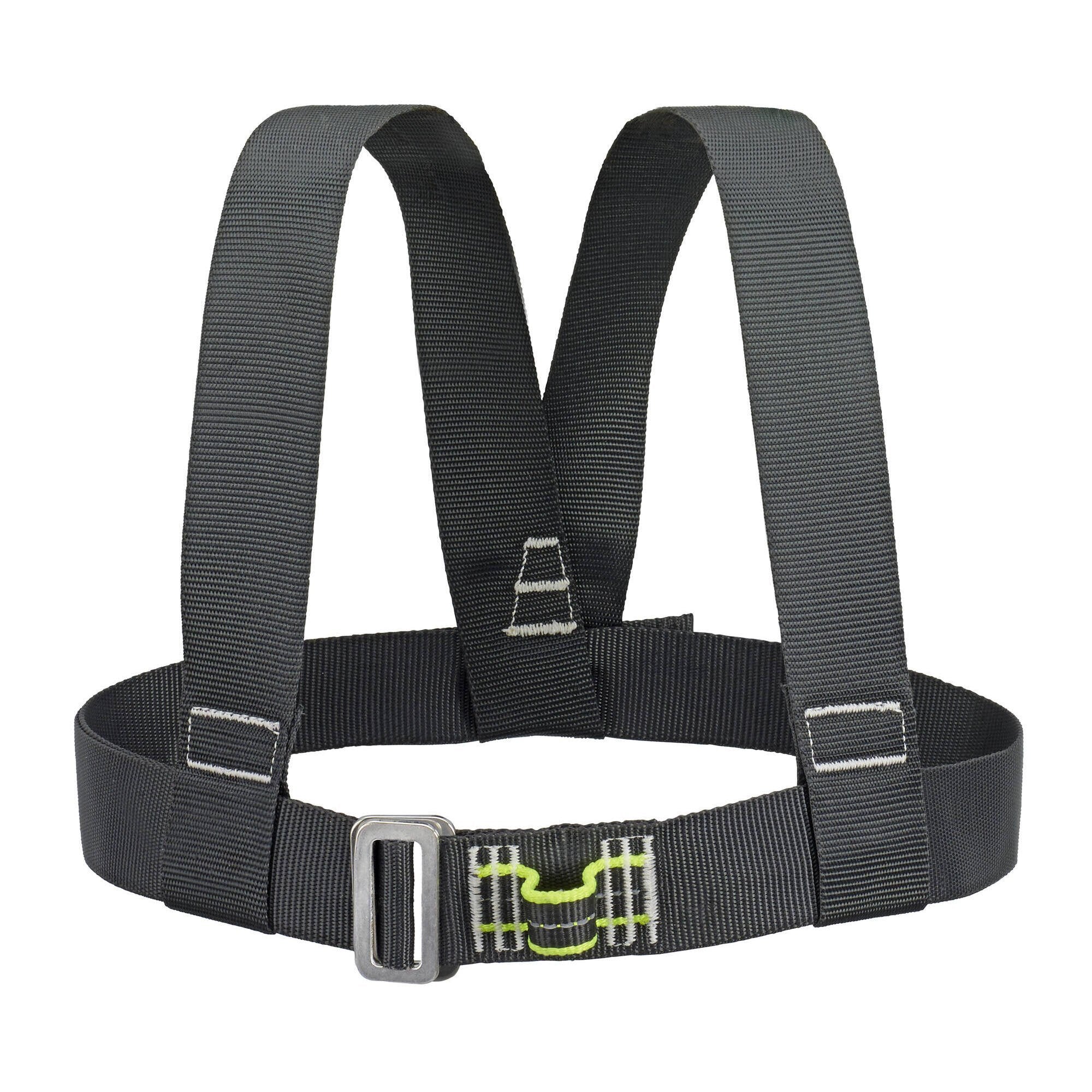 Deck safety harness single adjustment