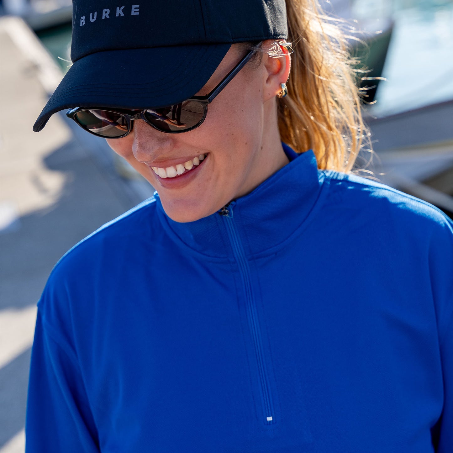 Signature Long Sleeve Polo - Blue