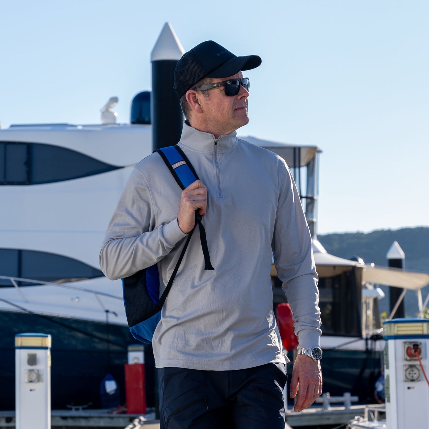 Signature Long Sleeve Polo - Light Grey
