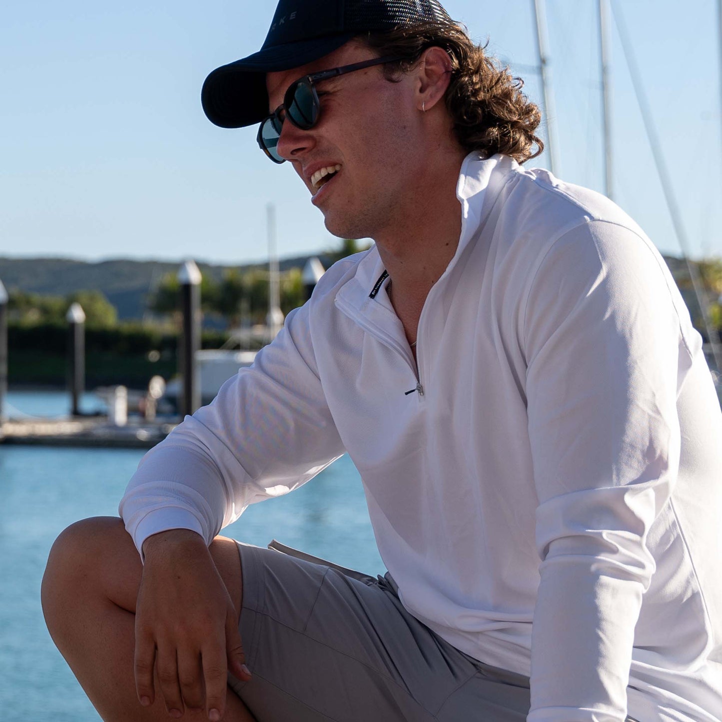Signature Long Sleeve Polo - White