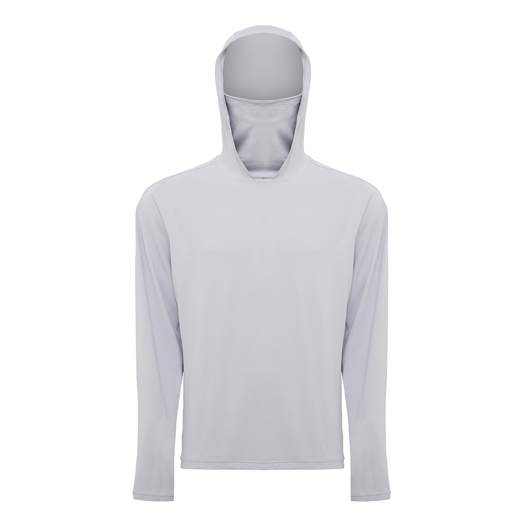 Hooded Sun Shirt - Light Grey