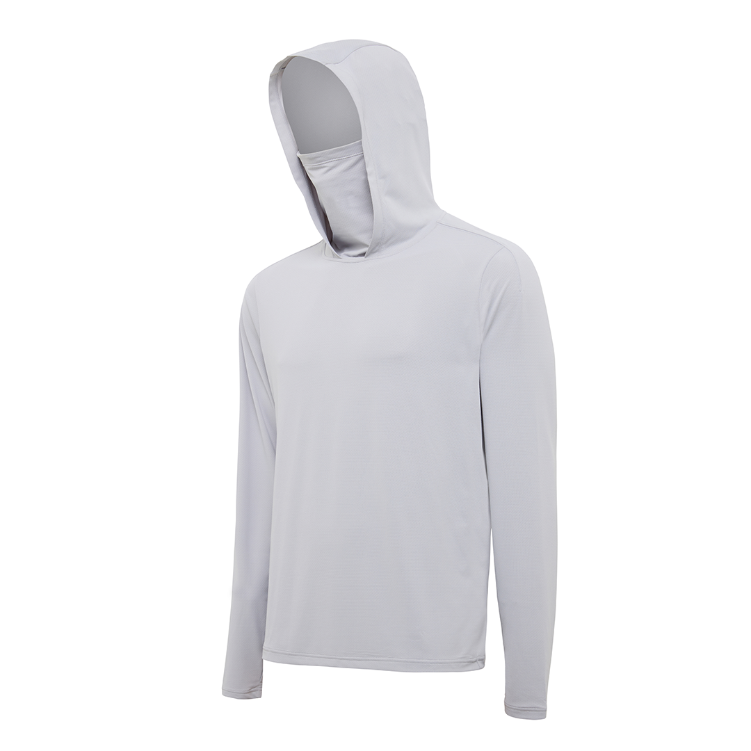 Hooded Sun Shirt - Light Grey