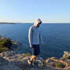 Hooded Sun Shirt - Light Grey