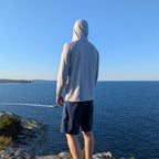 Hooded Sun Shirt - Light Grey