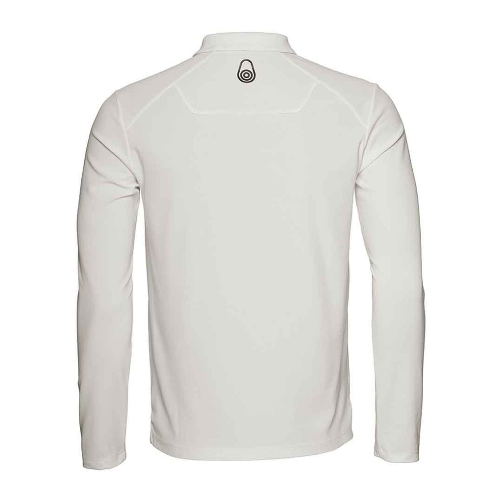 Bow Tech Long Sleeve Polo - White