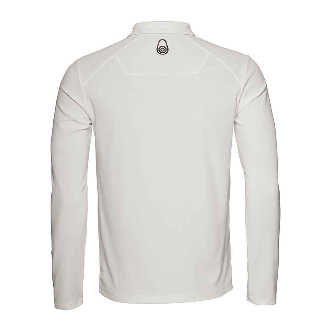 Bow Tech Long Sleeve Polo - White