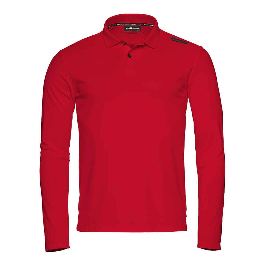Bow Tech Long Sleeve Polo - Red