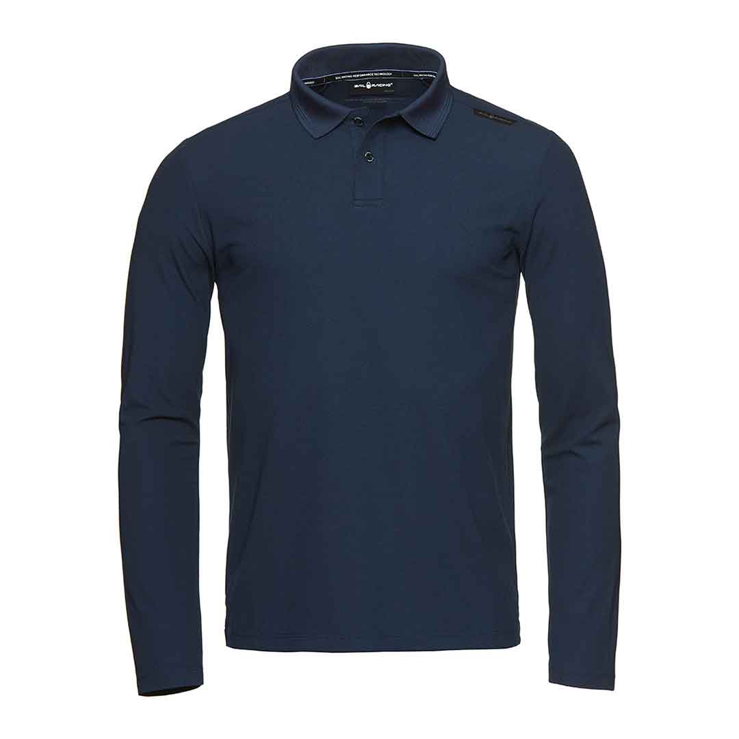 Bow Tech Long Sleeve Polo - Navy