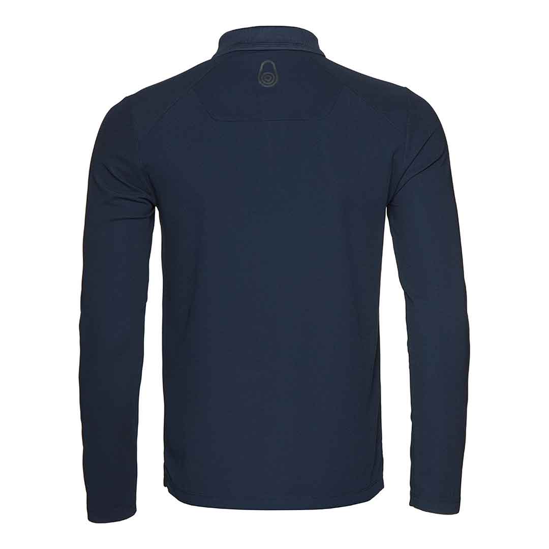 Bow Tech Long Sleeve Polo - Navy