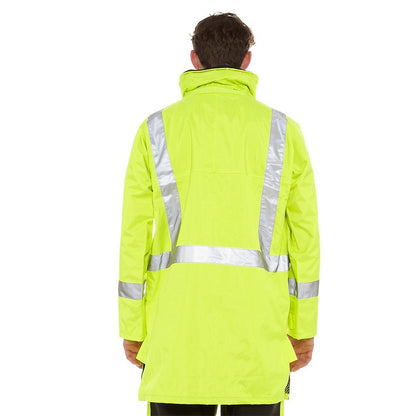 Hi-Vis Safety 3/4 Wet Weather Jacket